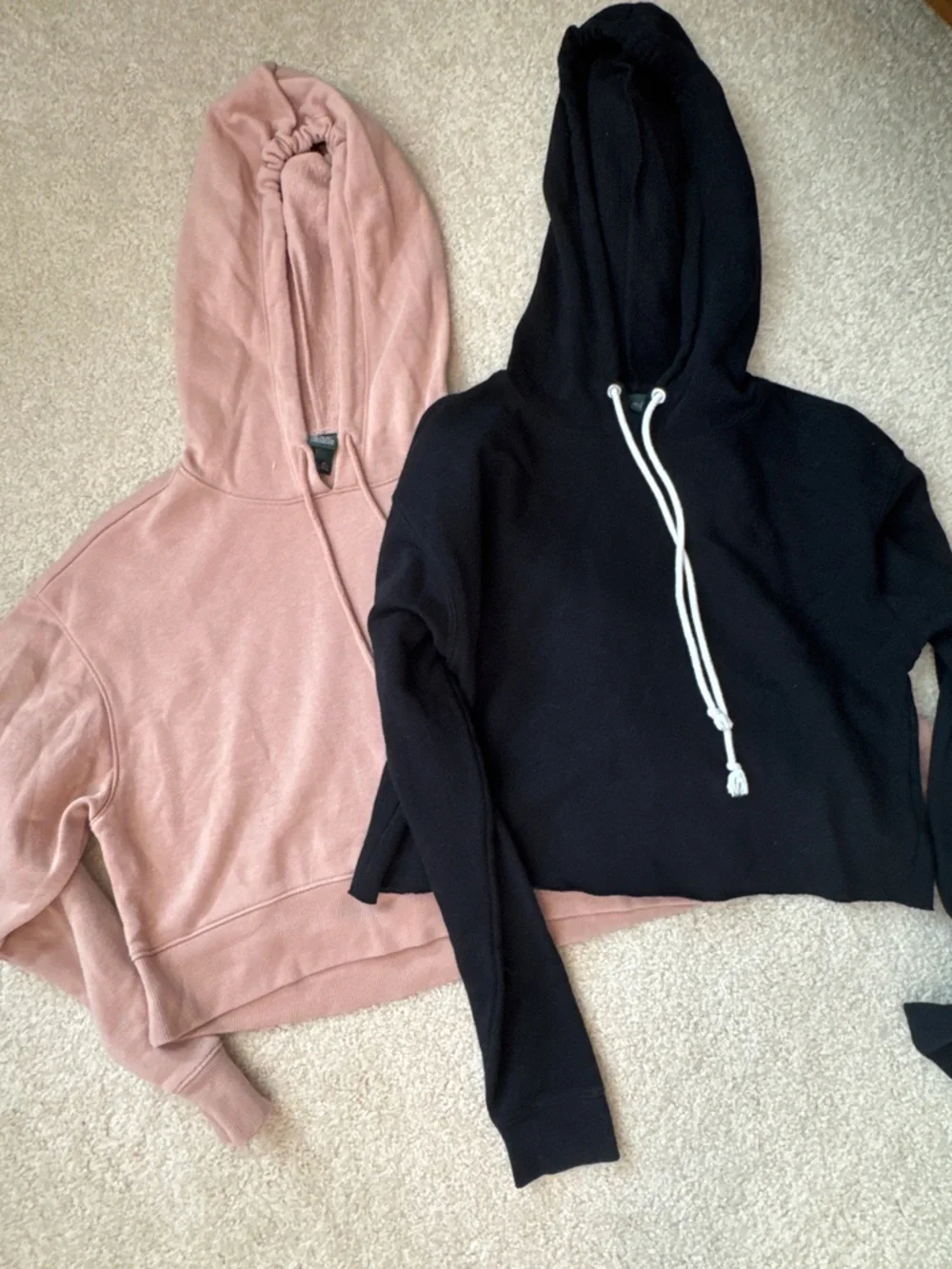 wild fable Hooded Sweatshirt Duo — Dusty Rose & Black XS - Picture 1 of 7